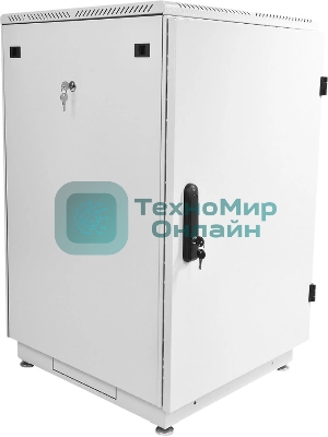 Шкаф коммутационный ЦМО (ШТК-М-24.6.6-3ААА) напольный 24U 600x600 мм пер. дв. металл 2 бок. пан. металл 700 кг серый 455 мм 55 кг 1245 мм