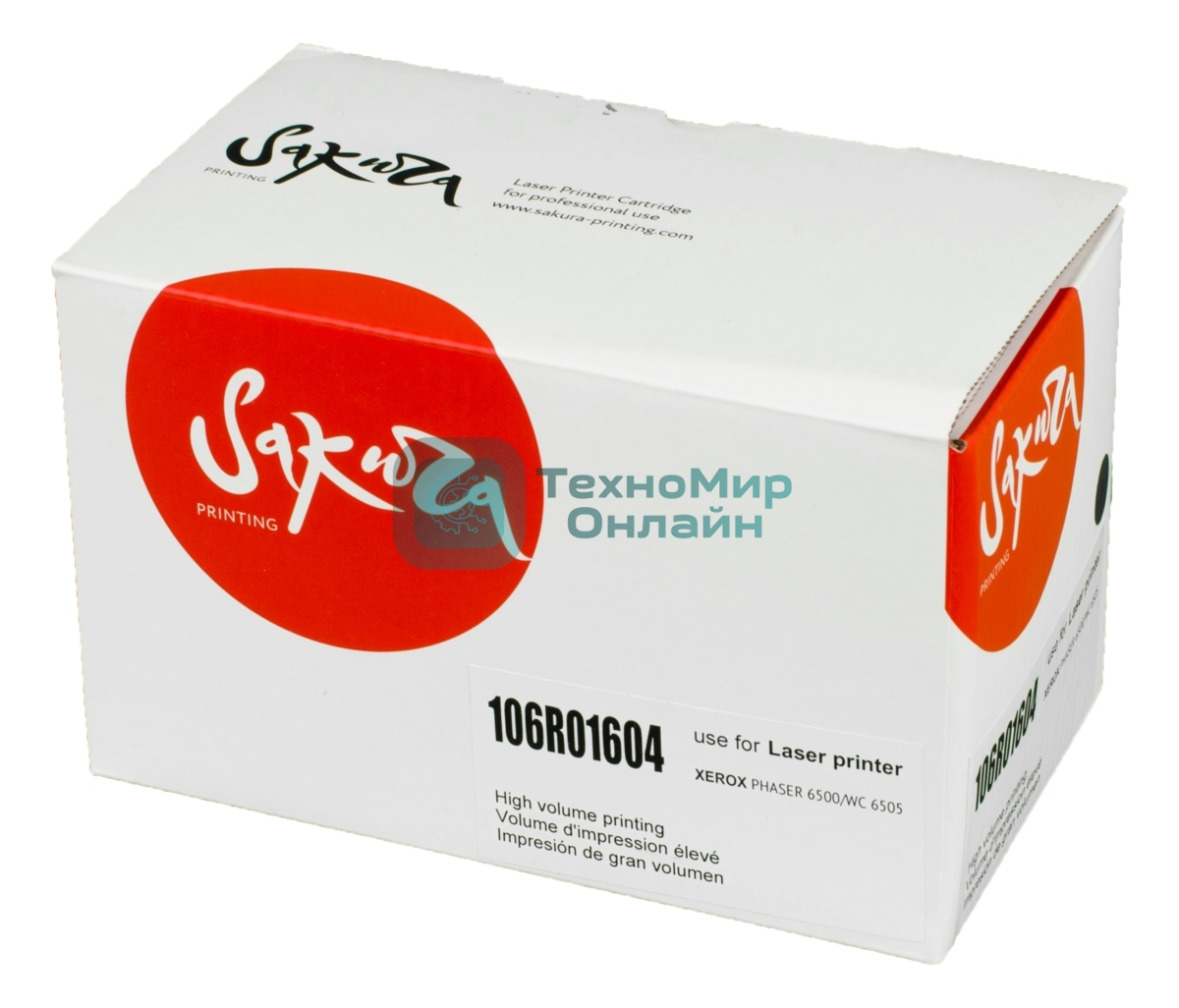 Картридж лазерный Sakura 106R01604 для Xerox Phaser 6500/Workcenter 6505, черный, 3000 к.