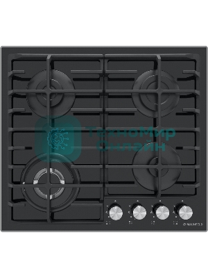 Газовая варочная панель Maunfeld EGHG.64.63CB/G, 4 конфорки, закаленное стекло, черный