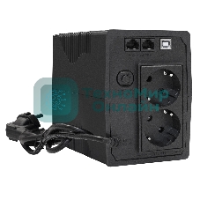 Источник бесперебойного питания ExeGate Power Smart ULB-1000.LCD.AVR.2SH.RJ.USB 1000VA/550W, LCD, AVR, 2*Schuko,RJ45/11,USB, черный