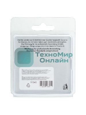 Набор бит Gross 11340 РZ2x25, сталь S2, 10 шт