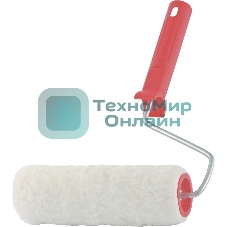 Валик Сибртех Натуральный мех, в сборе, 250 мм, D 48 мм, D ручки 6 мм, крепление шплинтом