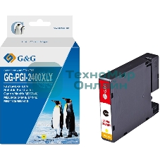 Картридж струйный G&G GG-PGI-2400XLY (PGI-2400XL Y) желтый (20.4 мл) для Canon Maxify iB4040/iB4140/МВ5040/MB5140/МВ5340/MB5440