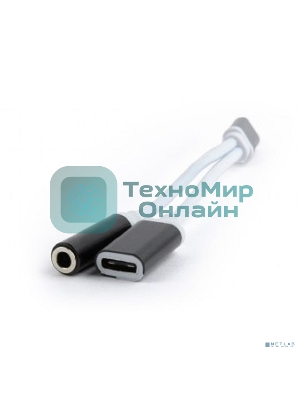 Переходник Cablexpert USB Type-C/Jack3.5 F+ Type-C F, черный, пакет (CCA-UC3.5F-02)