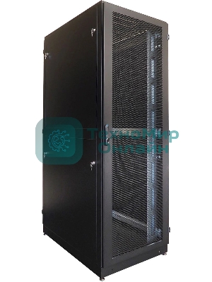 Шкаф серверный напольный 42U (800 1000) двойные перфорированные двери 2 шт., черный