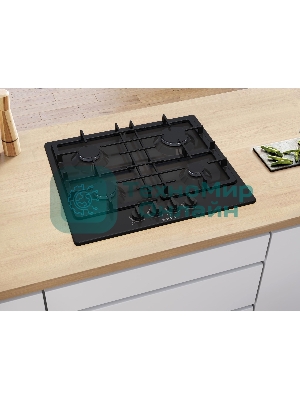 Газовая варочная панель Bosch PGP6B6K90R черный