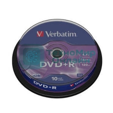 Диск DVD+R Verbatim 4.7Gb 16x Cake Box (10шт) (43498)