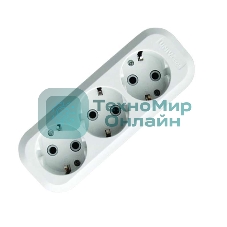 Колодка удлинителя 3-м АВС-пл. с заземл. UNIVersal E303