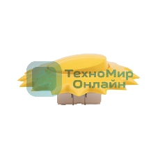 Выключатель двухклавишный Kranz HAPPY Солнце скрытой установки, желтый