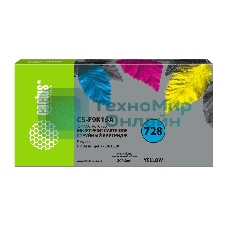 Картридж струйный Cactus CS-F9K15A (728XXL) желтый (300 мл) для HP DesignJet T730, T830