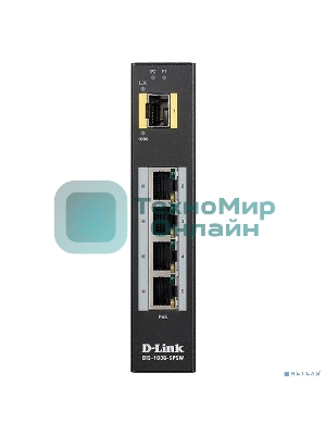 Коммутатор D-Link DIS-100G-5PSW/A1A Промышленный неуправляемый коммутатор с 4 портами 10/100/1000Base-T, 1 портом 1000Base-X SFP, функцией энергосбере