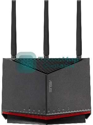 Маршрутизатор ASUS RT-BE86U, черный/красный, 90IG08W0-MO9A0V