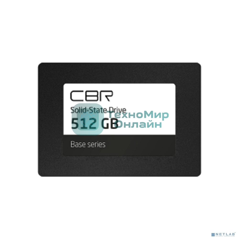 Накопитель SSD CBR Base, 512Gb, SATA III, 2.5