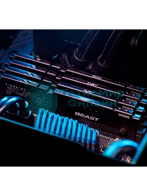 Оперативная память Kingston Fury Beast, DDR5, 32Gb (2x16GB), 6000MHz, CL30, DIMM, с радиатором, черный