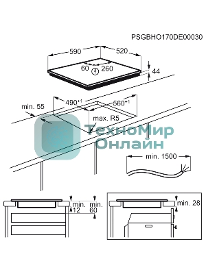 Индукционная варочная панель Electrolux LIL61424C черный