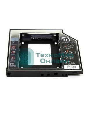 Контейнер для HDD Gembird MF-95-02 Низкопрофильный адаптер для 2.5-дюймового накопителя в отсек 5.25 дюйма, 12 мм