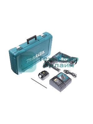 Перфоратор Makita DHR202RFE Перфоратор ак,SDS+, 18В,2х 3 Ач Li-ion,3реж,1.9Дж,0-4000у\м,3.5кг,чем,подсветка,совмест с 4 Ач Li-ion