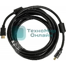 Кабель аудио-видео Ningbo HDMI-5M-MG HDMI (m)/HDMI (m) 5м. феррит.кольца позолоченные контакты черный