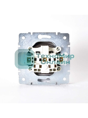 Механизм розетки 1-м СП Karina 16А IP20 без заземл. термопласт черный бархат LEZARD 707-4288-121B