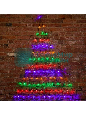 Гирлянда Neon-night Сеть 2х2х1.5 м, свечение с динамикой, прозрачный ПВХ, 136 LED, 230 В, цвет свечения мультиколор