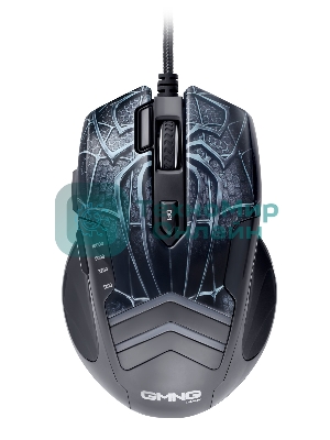 Мышь проводная GMNG XM007 черный/красный, 10000 dpi, USB, кнопки - 7