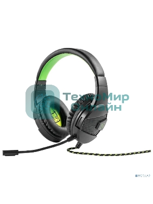 Гарнитура Harper GHS-X15 чёрный/зелёный, проводная