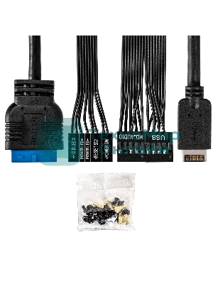 Компьютерный корпус Minitower ExeGate BAA-308UC-UNS500 (mATX, БП UNS500 с вент. 12см, 1хUSB/1хUSB 3.0/1хTypeC, HD Audio, черный)