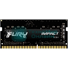 Оперативная память Kingston Fury Impact, DDR4, 16GB (1x16GB), 3200MHz, CL20, SO-DIMM