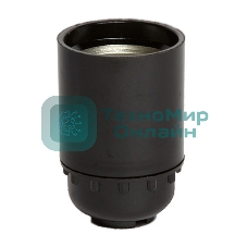 Патрон подвесной карболитовый IEK EPK10-04-01-K01 Пкб27-04-К01, Е27, черный, стикер на изделии, IEK