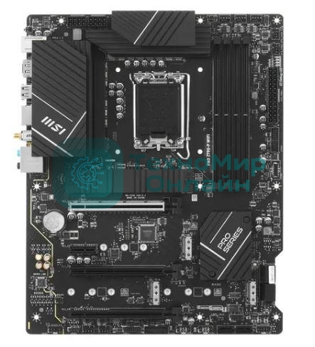 Материнская плата MSI PRO Z790-P WIFI, LGA 1700, Intel Z790, 4xDDR5, 6xSATA, 4xM.2, 1xPCIe 5.0 x16, 1xPCIe 4.0 x16, 1xPCIe 3.0 x16, 1xPCIe x1, 1xHDMI, 1xDP, 1x2.5Gb LAN, 4xUSB-A 2.0, 2xUSB-A 3.2 Gen 1, 1xUSB-A 3.2 Gen 2, 1xUSB-C 3.2 Gen 2x2, 6x3.5мм, 7.1, ATX