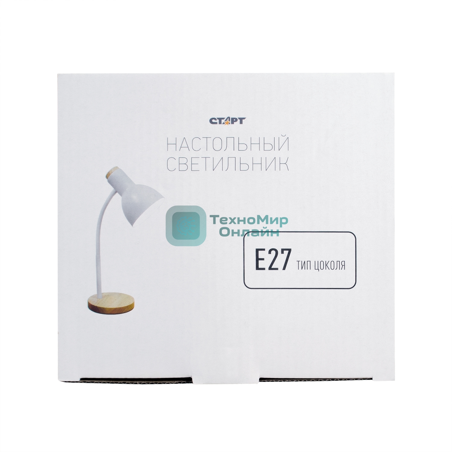 Светильник настольный СТАРТ CT84, E27, до 40Вт, 1,5м, белый