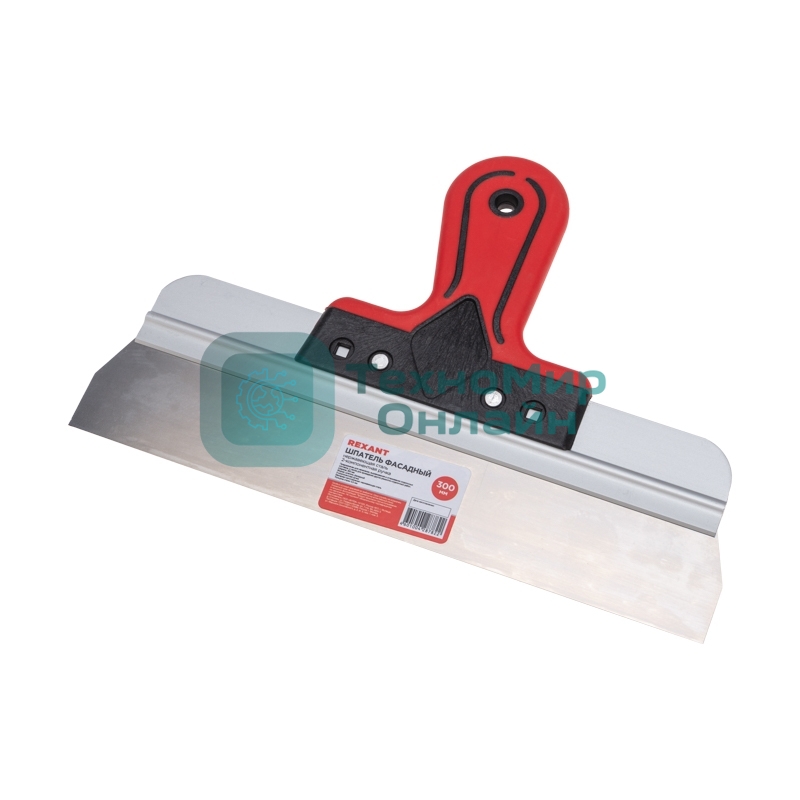 Шпатель фасадный Rexant, нержавеющая сталь, 300мм, двухкомпонентная рукоятка