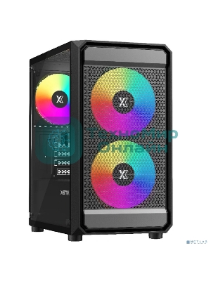 Компьютерный корпус XASTRA A303M 3ARGb Black mATX/Mesh/ tempered glass / 2x140мм + 1x120мм ARGb PWM fans/ Door/ A303M-2FC14A-1FC12A-D
