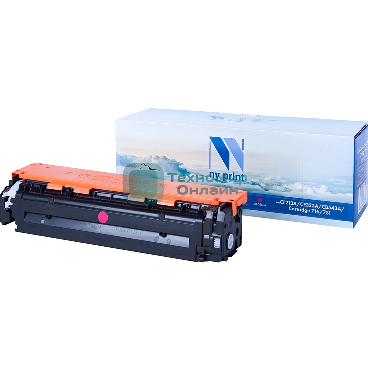 Картридж лазерный NVPrint совместимый HP CF213A/CE323A/CB543A/Canon 716/731 Magenta для LaserJet Color Pro M251n/M251nw/M276n/M276nw/CP1525n/CP1525nw/CM1415fn/CM1415fnw/CP1215/CM1312/CM1312nfi/CP1215/Canon i-SENSYS LBP5050/LBP5050n/MF8030Cn/MF8040Cn/MF8050Cn/MF8080Cw/LBP-7100Cn/7110Cw (1600k)