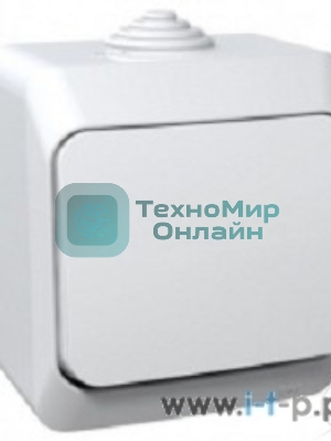 Выключатель 10 АХ, белый, ЭТЮД IP44 О/У 1-клавишный
