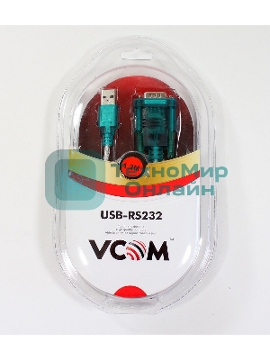 Кабель AM/Com port 9pin 1.2м VCOM адаптер USB -> RS232, DE9P (добавляет в систему новый COM порт), VUS7050