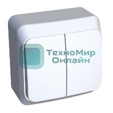 Выключатель 2-кл. ОП Этюд 10А IP20 белый SchE BA10-002B