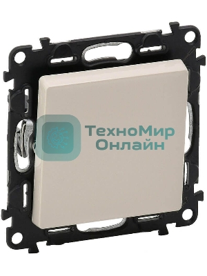 Механизм выключателя 1-кл. СП Valena Life 10А IP20 250 В 10АХ с лицевой панелью; безвинтовые зажимы сл. кость Legrand 752501