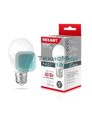 Лампа светодиодная Rexant груша A60 9,5 Вт E27 903 лм 4000 K нейтральный свет