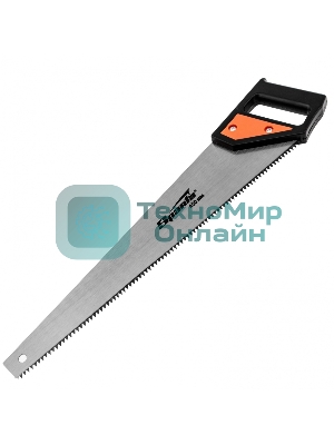 Ножовка по дереву Sparta 450 мм, 5-6 TPI, каленый зуб, пластиковая рукоятка