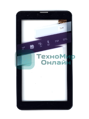 Сенсорное стекло (тачскрин) для Irbis TZ44 TZ45, черное с рамкой