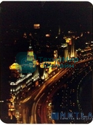 Коврик для мыши Buro BU-M80007 пластиковый ночной город 230х180х2мм