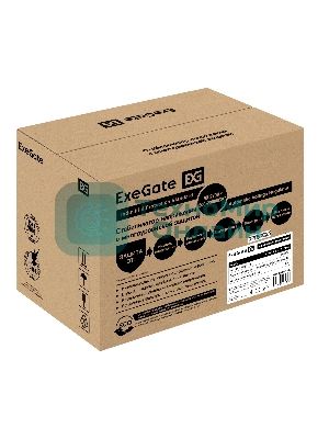 Стабилизатор напряжения ExeGate Expert Turbo AST-3000 (3000ВА, вход 80-260В, цветной дисплей, выход 220В±8%, КПД 98%, 5 уровней защиты, метал. корпус, 2*Schuko+клем.колодка, RTL)