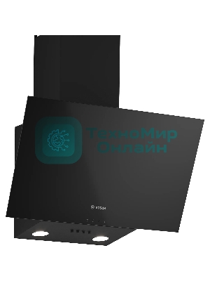 Вытяжка наклонная Bosch DWK63PJ60T 360 м3/ч, 60см, черный, Push buttons