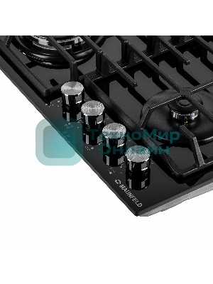 Газовая варочная панель Maunfeld EGHG.64.63CB/G, 4 конфорки, закаленное стекло, черный