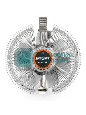 Кулер для процессора ExeGate EE90-PWM серебристый, 90 мм, алюминий, 2400 об/мин, 22 дБ, 4 pin, 75 Вт, 46 мм