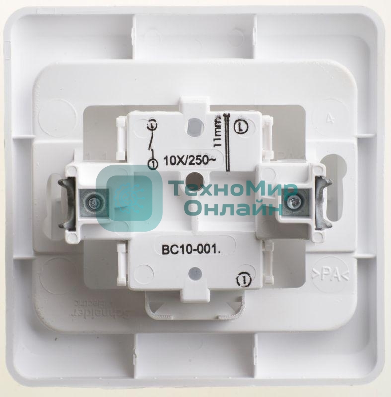 Выключатель 1-кл. СП Этюд 10А IP20 белый SchE BC10-001B