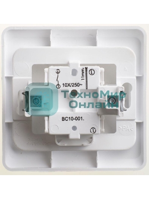 Выключатель 1-кл. СП Этюд 10А IP20 белый SchE BC10-001B