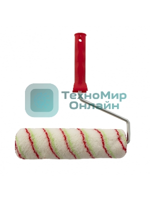 Валик Сибртех Эмали, 250 мм, ворс 12 мм, D 48 мм, D ручки 8 мм, полиамид,полиакрил