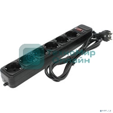 Сетевой фильтр ExeGate EX119391RUS SP-6-1.8B (6 розеток, 1.8 м, евровилка, черный)